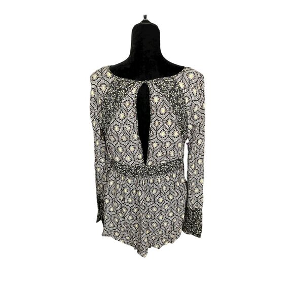 Free People Rolling Hills Long Sleeve Open Back Flowy Blouse OB526904 Medium - Picture 7 of 8